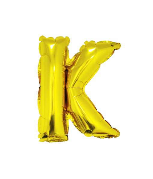 Gold Air Fill Letter K Balloon