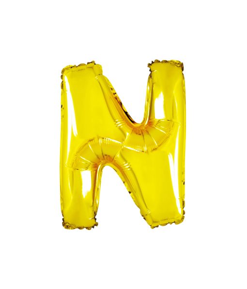 Gold Air Fill Letter N Balloon