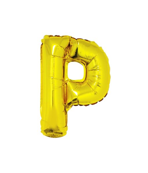 Gold Air Fill Letter P Balloon