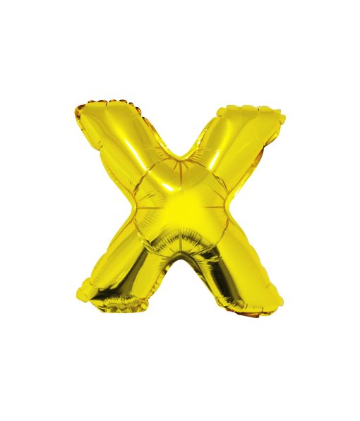 Gold Air Fill Letter X Balloon