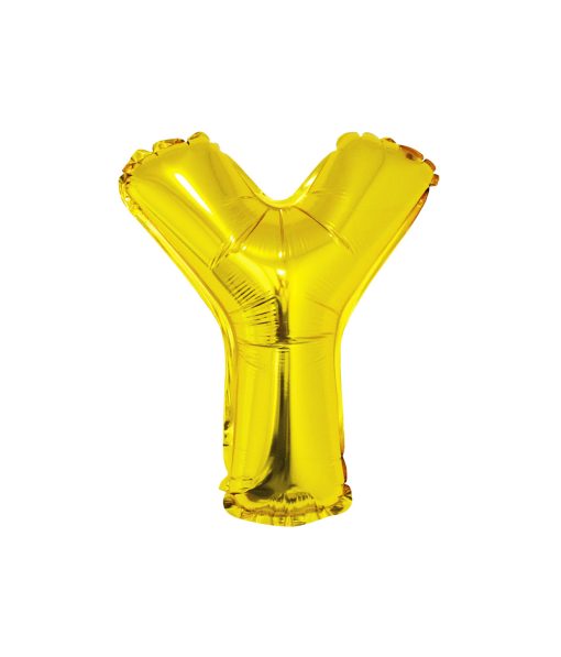 Gold Air Fill Letter Y Balloon