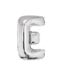 Silver Air Fill Letter E Balloon