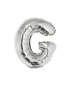 Silver Air Fill Letter G Balloon