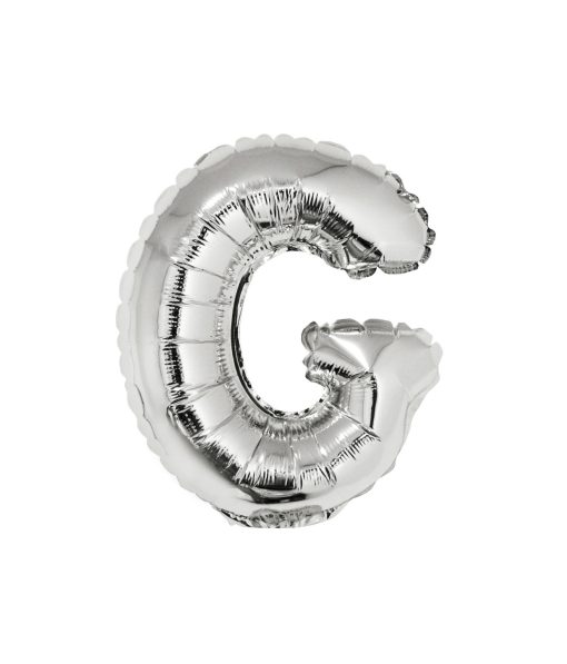 Silver Air Fill Letter G Balloon