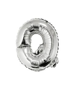 Silver Air Fill Letter Q Balloon