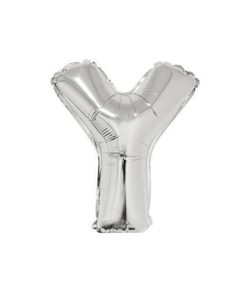 Silver Air Fill Letter Y Balloon