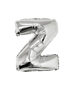 Silver Air Fill Letter Z Balloon