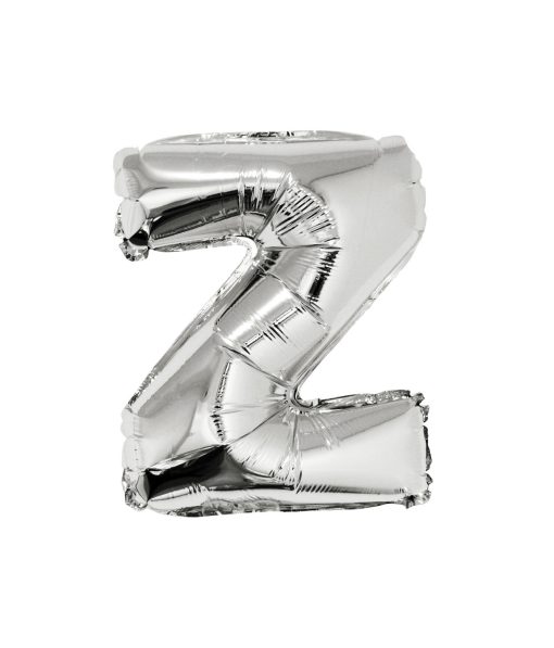 Silver Air Fill Letter Z Balloon