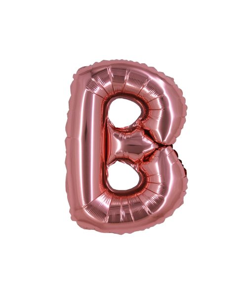 Rose Gold Air Fill Letter B Balloon