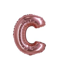 Rose Gold Air Fill Letter C Balloon