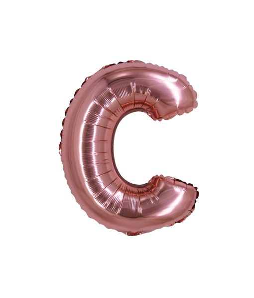 Rose Gold Air Fill Letter C Balloon