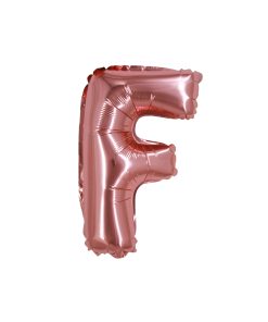 Rose Gold Air Fill Letter F Balloon