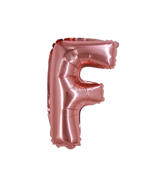 Rose Gold Air Fill Letter F Balloon