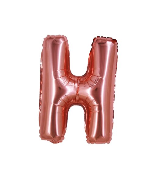 Rose Gold Air Fill Letter H Balloon