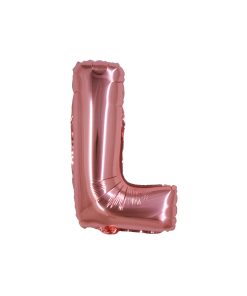 Rose Gold Air Fill Letter L Balloon