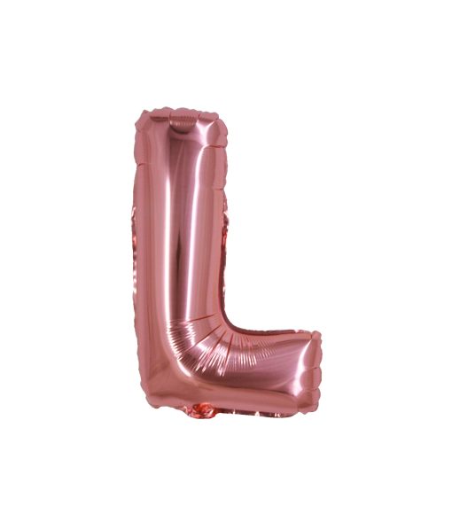 Rose Gold Air Fill Letter L Balloon
