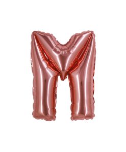 Rose Gold Air Fill Letter M Balloon