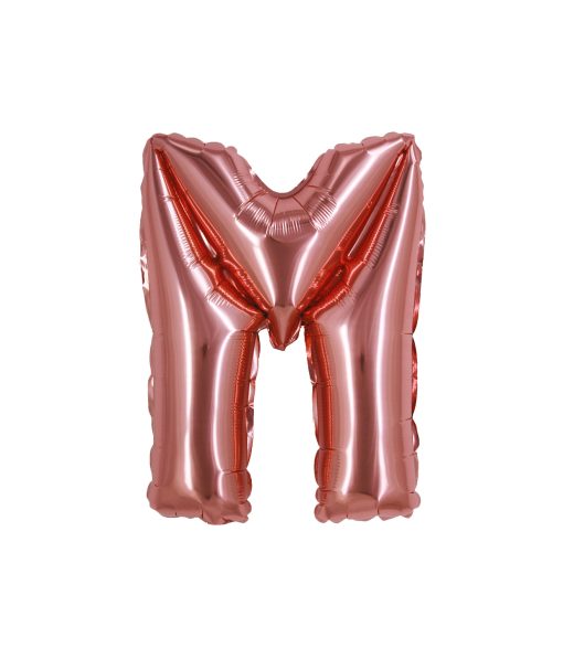 Rose Gold Air Fill Letter M Balloon