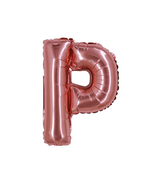 Rose Gold Air Fill Letter P Balloon