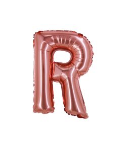 Rose Gold Air Fill Letter R Balloon