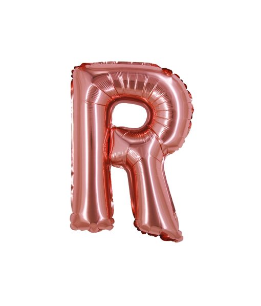 Rose Gold Air Fill Letter R Balloon