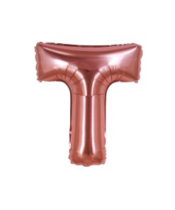 Rose Gold Air Fill Letter T Balloon