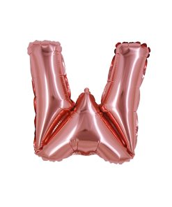 Rose Gold Air Fill Letter W Balloon