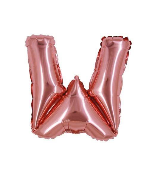 Rose Gold Air Fill Letter W Balloon