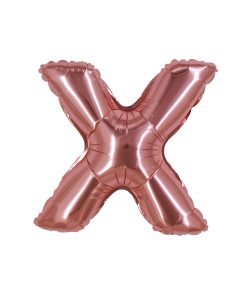 Rose Gold Air Fill Letter X Balloon