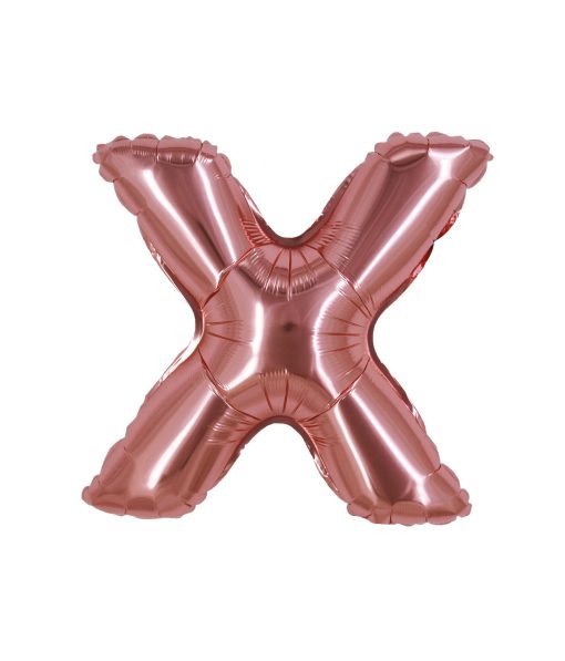 Rose Gold Air Fill Letter X Balloon