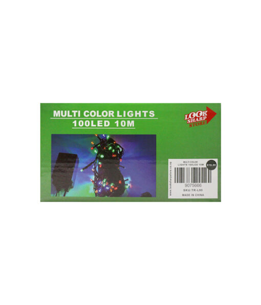 Multi-colour LED lights in length of 10m and containing 100 LEDs