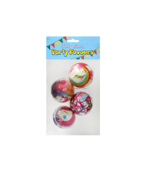 Unicorn themed stress balls party favours coming in pack of 4