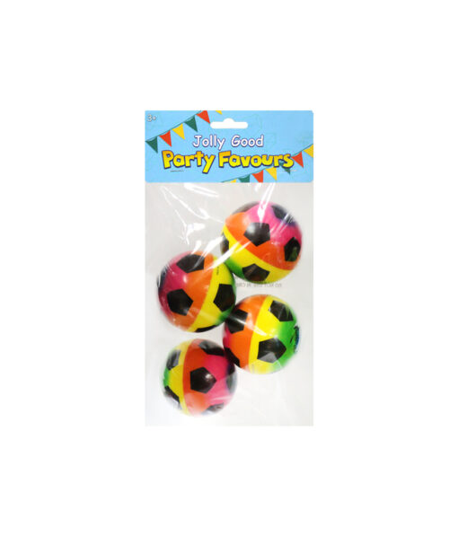 Rainbow soccer stress balls party favours coming in pack of 4