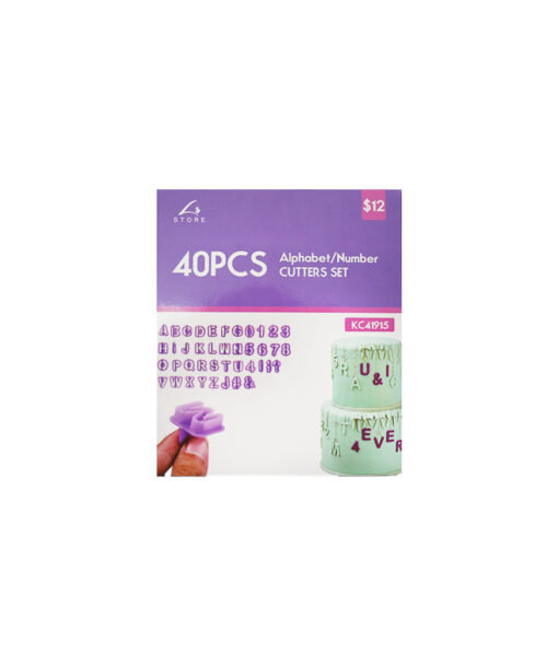 Alphabet and number cutter set coming in pack of 40 pieces