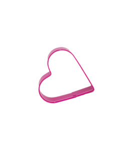 Pink heart shaped cookie cutter