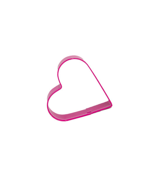 Pink heart shaped cookie cutter