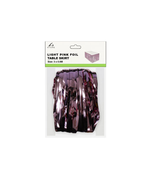 light pink table skirt