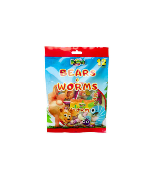 Bears and worms gummy candy coming in pack of 12