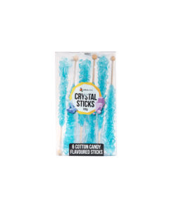 Crystal lolly stick in pack of 6 and blue colour in cotton candy flavour