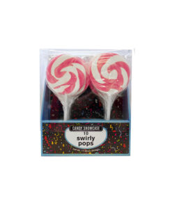 Swirly pops in individual packaging coming in pack of 10 and pink and white colour