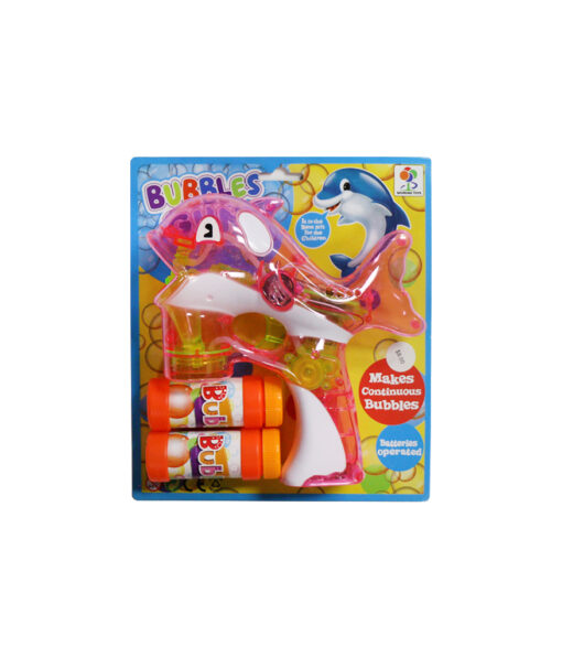 Bubble gun in assorted colours and dolphin design