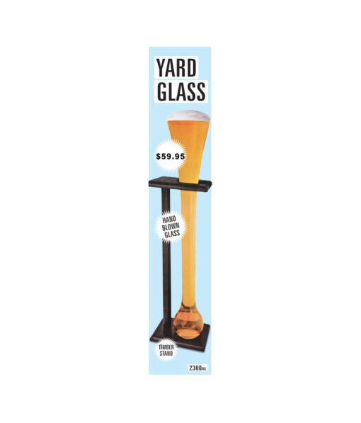 Yard glass in capacity of 2300mL and coming with timber stand