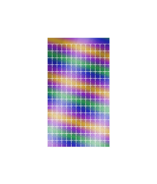 Rainbow Square Foil Backdrop 1x2m