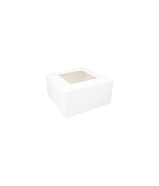 White Cake Box With Window 8in 2pk