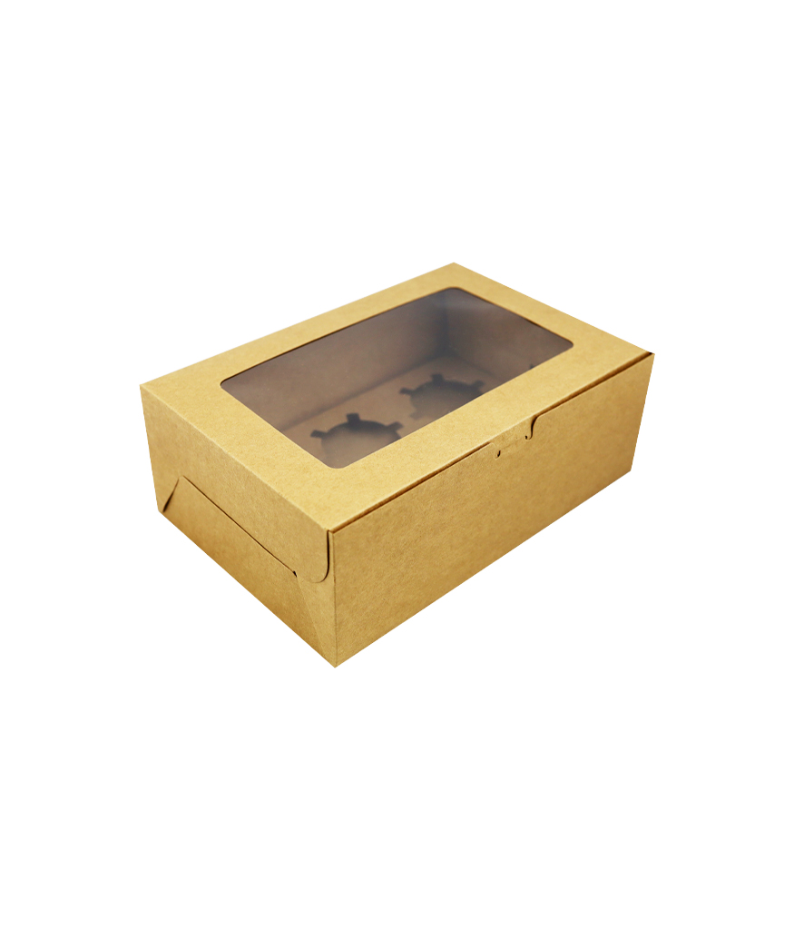 Brown 6 Holder Cupcake Box 2pk | LookSharpStore
