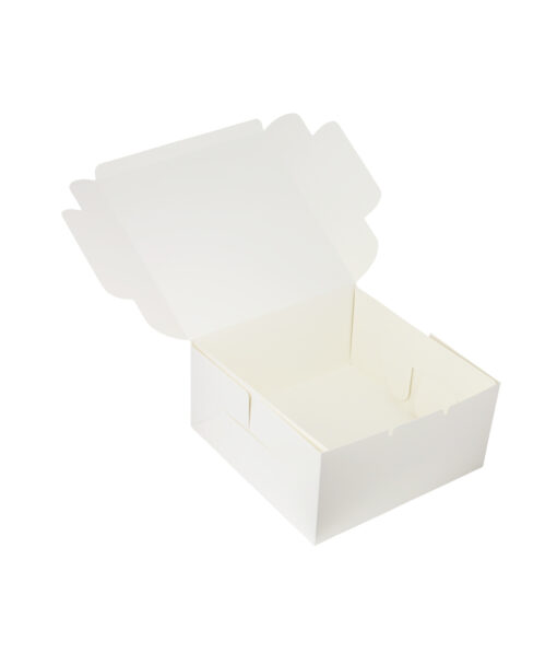 White Cake Box 10in 2pk 25.4 x 25.4 x 12.7cm