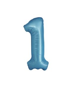 Matte Blue Number 1 Balloon