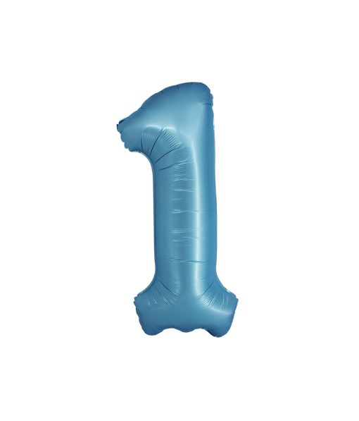 Matte Blue Number 1 Balloon