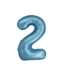 Matte Blue Number 2 Balloon