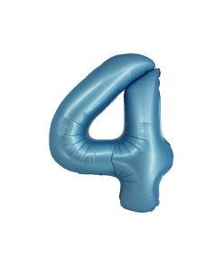 Matte Blue Number 4 Balloon